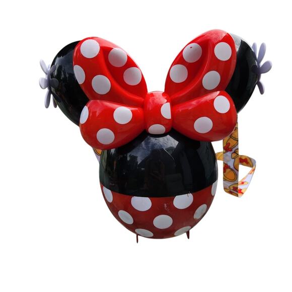 DISNEY PARK MICKEY MINNIE MOUSE POPCORN BUCKET SOUVENIR BALLOON RED POLKA DOT - Picture 2 of 12